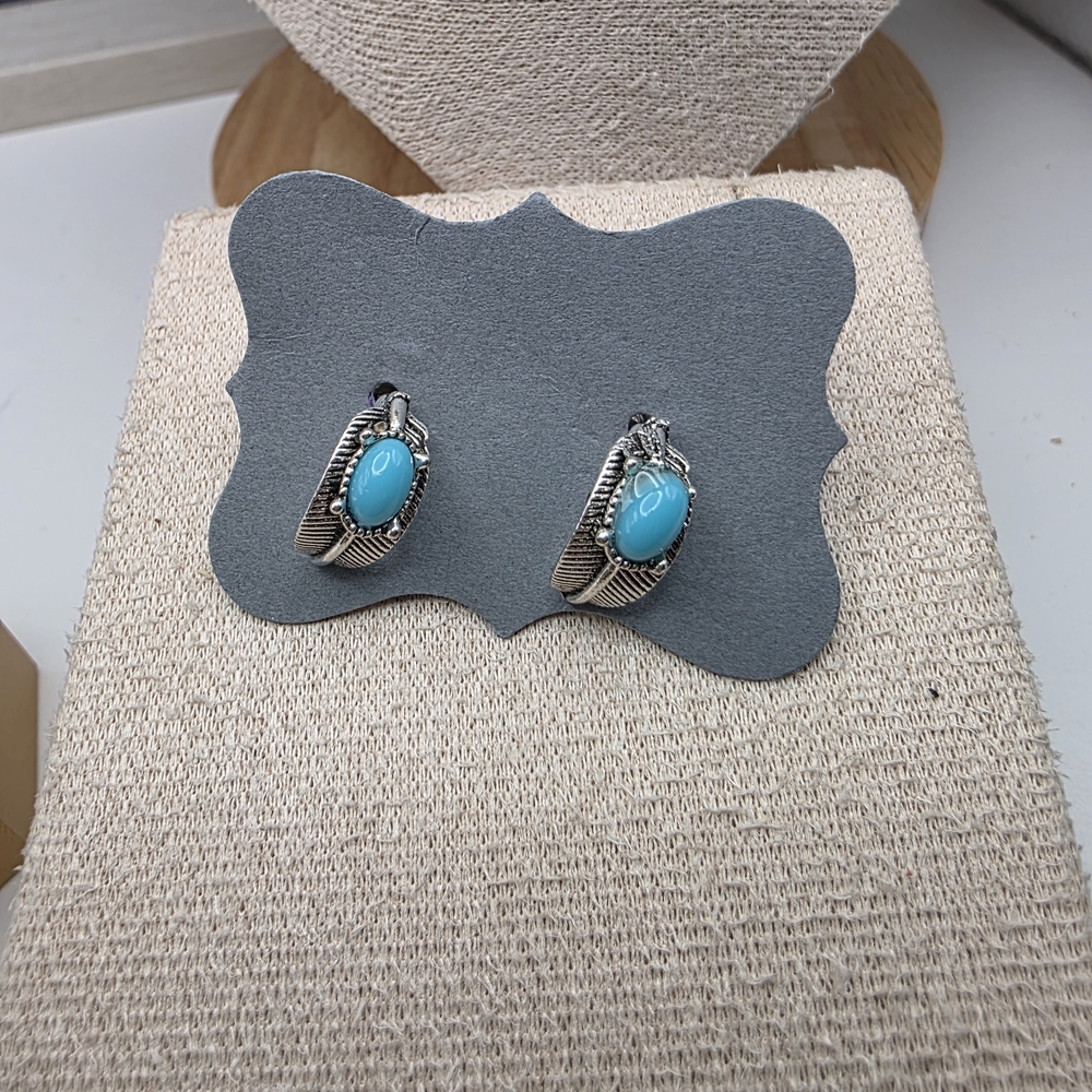 Silver and Turquoise Earrings (276)